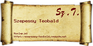 Szepessy Teobald névjegykártya